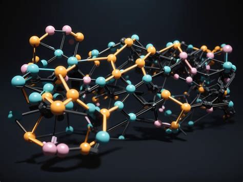 Cadena de aminoácidos y biomoléculas llamadas proteínas Foto Premium