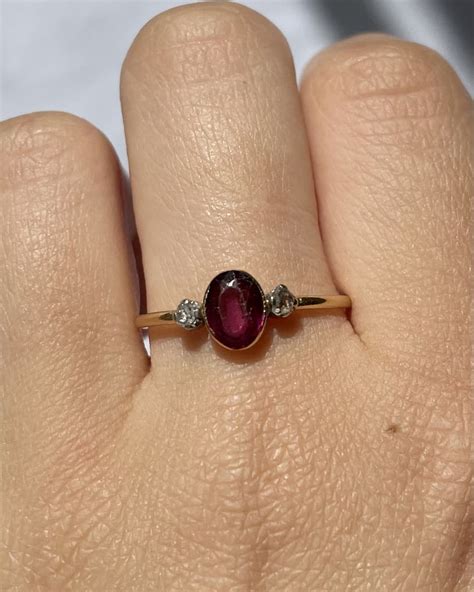 Bague Grenat Rhodolite Et Diamants Lolita Bijoux Uniques Et Vintage