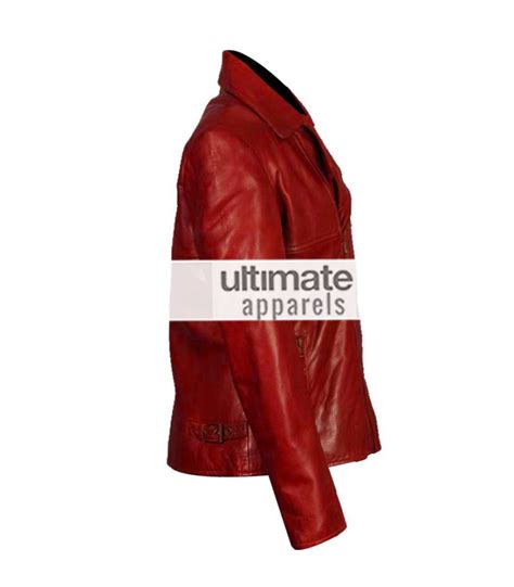 Womens Brando Style Slim Fit Red Motorcycle Jacket