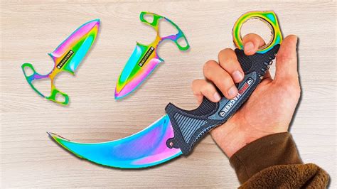 How To Make Cs Go Karambit And Shadow Dagger Knife From Cardboard Simple Diy Youtube