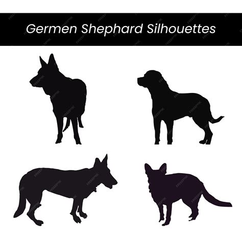 Premium Vector | German Shepherd Shapes Simple Vector Silhouettes