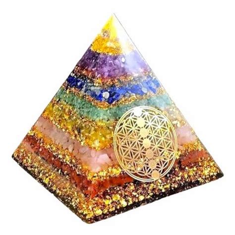 Multicolor Seven Chakra Copper Layer Chakra Symbol Nubian Orgonite