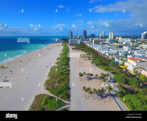 Aerial drone photo of Miami Beach Stock Photo - Alamy