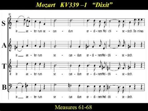 Mozart Vesperea Solennes De Confessore Kv Dixit Dominus