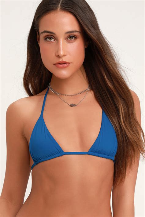 Frankies Bikinis Nick Cobalt Blue Bikini Top Triangle Bikini Lulus