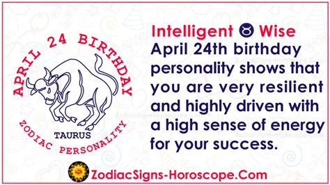 April 24 Zodiac (Taurus) Horoscope Birthday Personality and Lucky ...