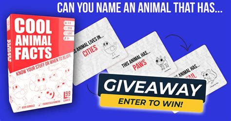 Cool Animal Facts Giveaway - Board Game Quest