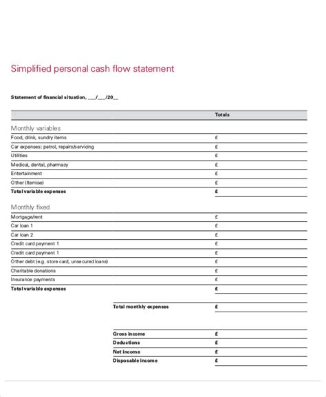 FREE 9+ Cash Flow Statement Samples in MS Word | PDF | Excel