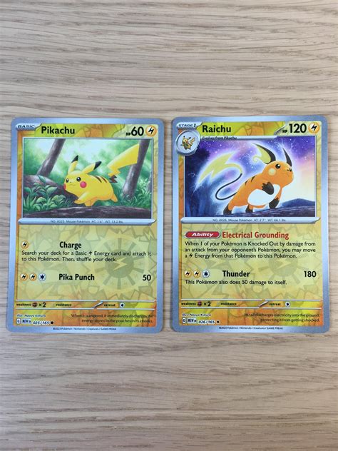 Pikachu Raichu Reverse Holo Pok K P Fr N Raukcard P Tradera