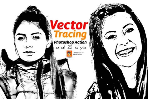 Vector Tracing Photoshop Action - Design Cuts