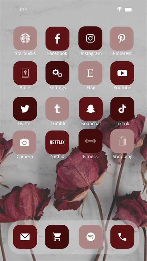 Ios Android Wine Aesthetic App Icons Pack Laconicearthlingshop