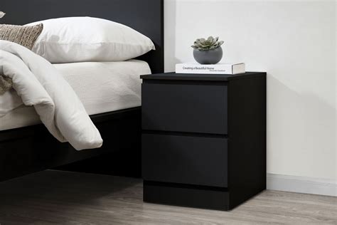 Oslo Drawer Bedside Black Birlea