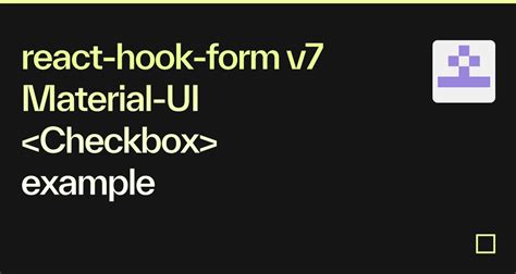 React Hook Form V7 Material UI Example Codesandbox