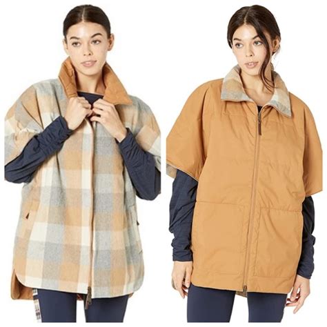 Prana Jackets And Coats Prana North Royal Camel Reversible Cape