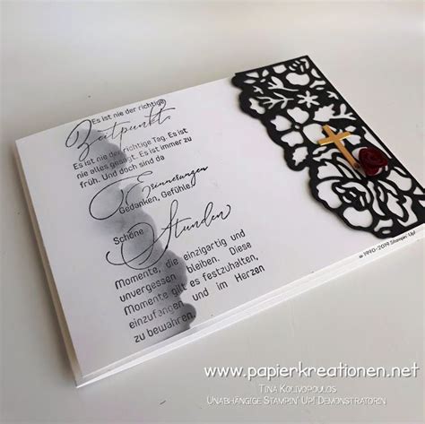 Papierkreationen Net Noch Eine Trauerkarte Cards Stampin Up Blogger