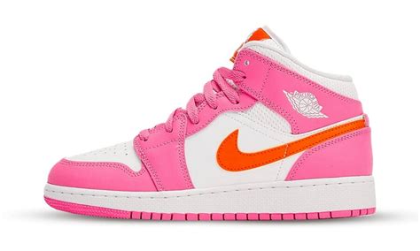 Air Jordan 1 Mid Pinksicle Safety Orange Gs Dx3240 681