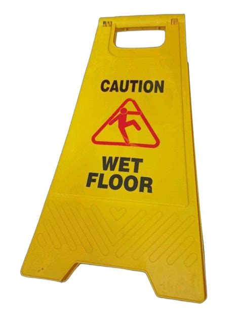 Hdpe Yellow Wet Floor Caution Board For Malls And Shops At Best Price