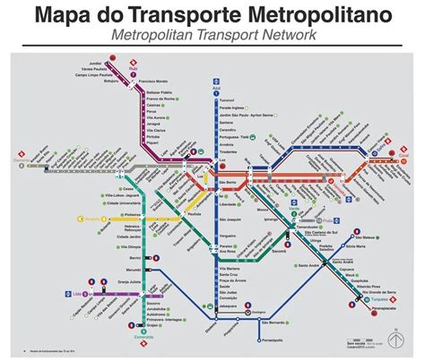 Veja O Mapa De Estações Do Metrô E Cptm Metrô Cptm Metro Map Subway Map Transport Map