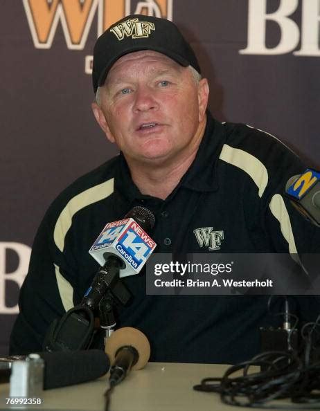 Wake Forest head coach Jim Grobe addresses the media following the ...