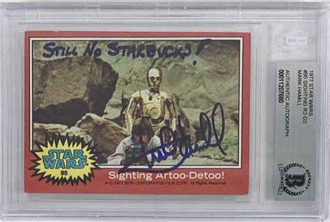 Lot Detail Mark Hamill Signed 1977 Topps Star Wars Trading Card 95