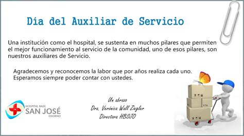 Hospital Base San José Osorno Saludo en el Día del Auxiliar de Servicio