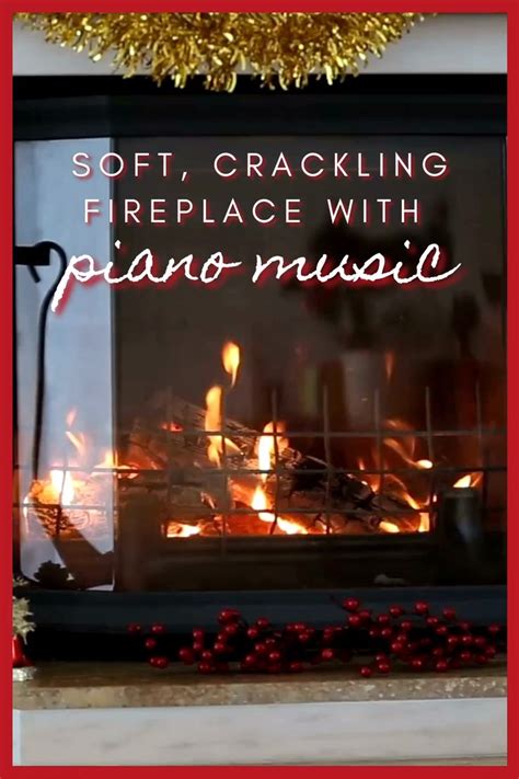 Soft Crackling Fireplace with Piano Music [Video] | Christmas music ...