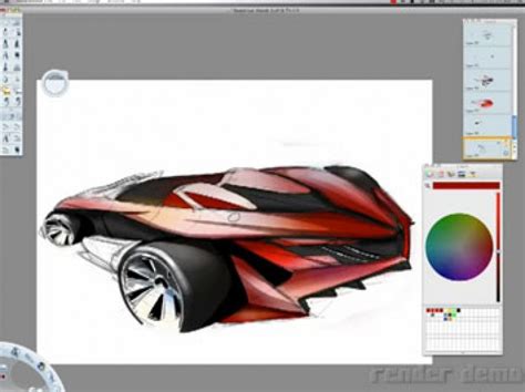 Digital Painting: Car Rendering Tutorial - Car Body Design