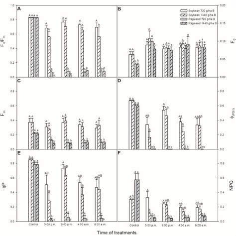 Changes In The Chlorophyll A Fluorescence Parameters Fv Fm A F0