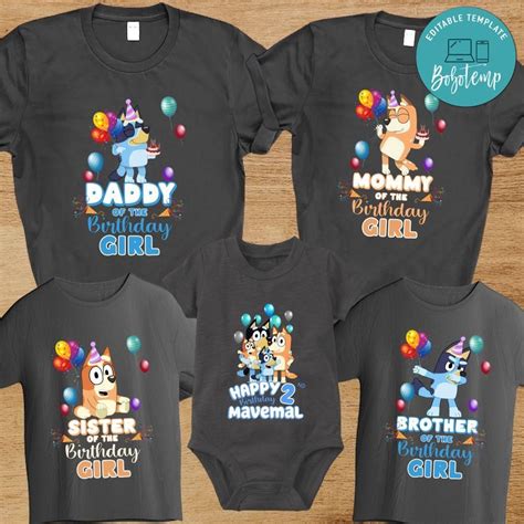 Family Shirts, Bluey Characters, Birthday Shirt, Bluey Dad Mom, Bluey ...