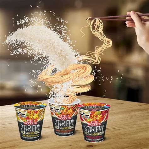 Nissin Cup Noodles Stir Fry Rice With Noodles Spicy Beef Flavor