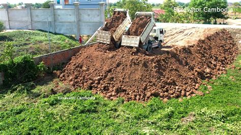 Incredible Project Filling Land By Skills D P Dozer Pushing Dirt And