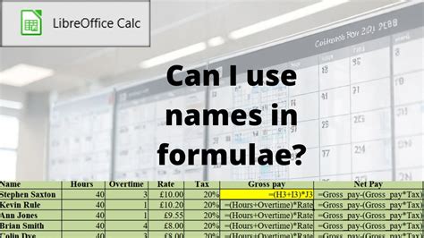 Master Libreoffice Calc With Named Ranges And Cells Spreadsheet Tips