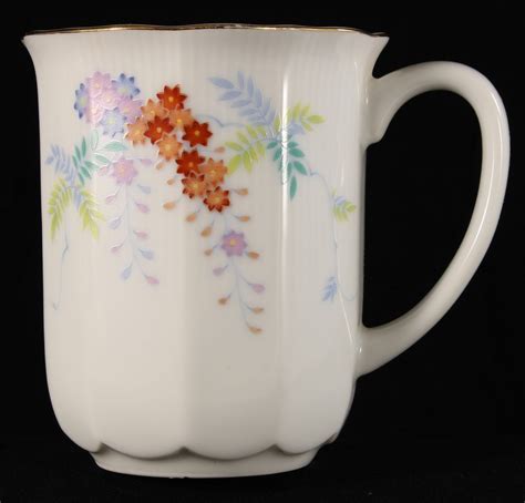 Vintage Otagiri Japan Wisteria Mist Colorful Floral Painted Coffee Mug