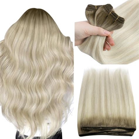 Amazon Sunny Sew In Hair Extensions Ombre Blonde Sew In Weft