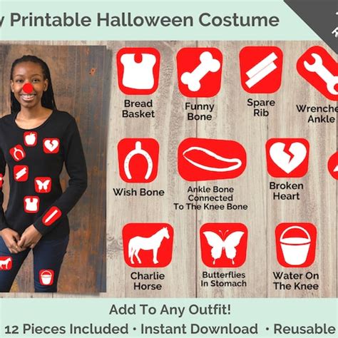 Operation Board Game Last Minute Halloween Costume Printable Etsy