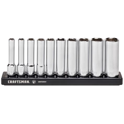 Craftsman V Series In Drive Sae Point Deep Socket Set Pc