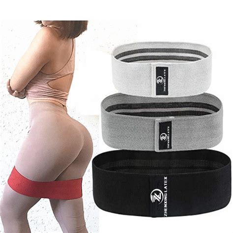 Anti Slip Fitness Booty Custom Design Logo Loop Exercise Fabric Elastic