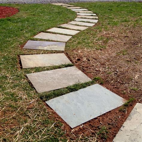 Stepping Stone Walkway I Just Finished Outdoor Landscaping Driveway Landscaping Stepping