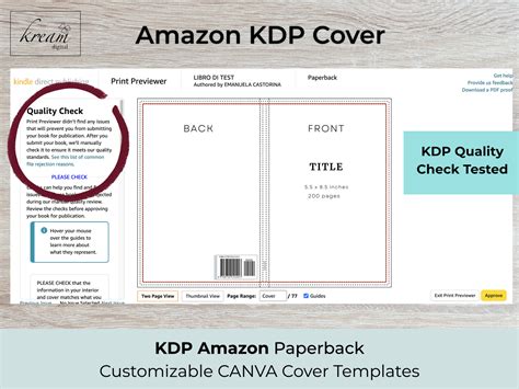 Canva Kdp Cover Templates 5 5x8 5 For 100 120 150 200 Pages Ready To Edit Etsy