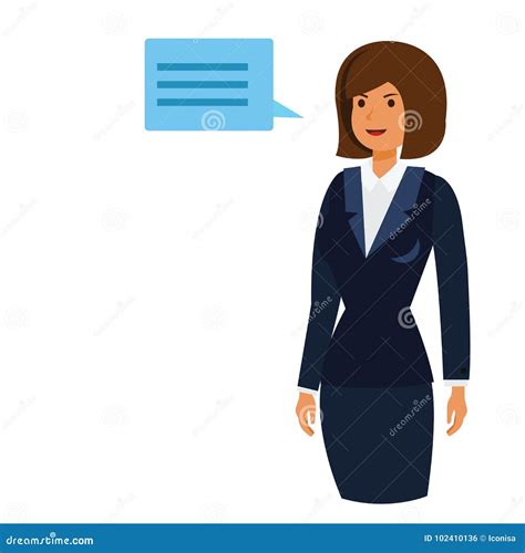 Ceo Owner Woman Cartoon Flat Vector Illustration Concept Stock Vector