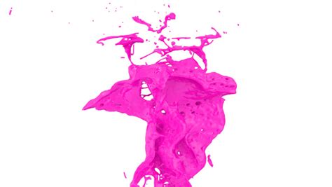 Abstract Pink Paint Splash Super Slow Stock Footage Video Royalty