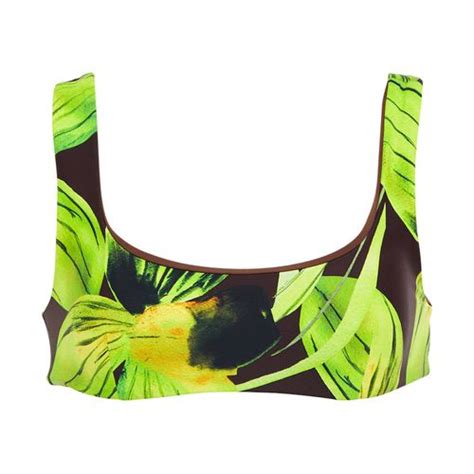 Louisa Ballou Scoop Printed Bikini Top