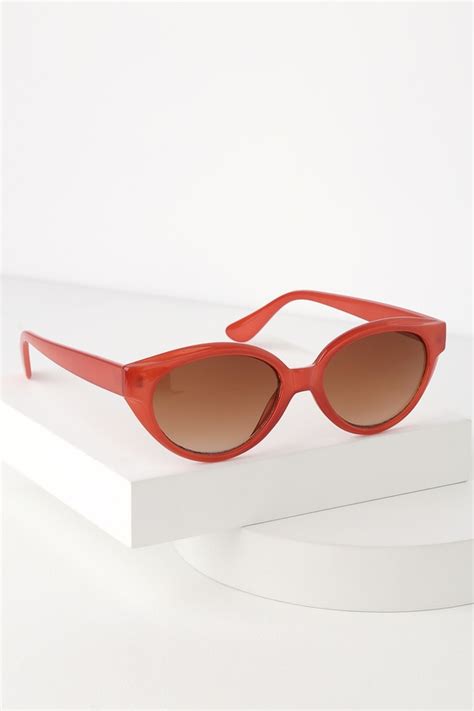 Cool Red Orange Sunglasses Small Sunglasses Slender Sunnies