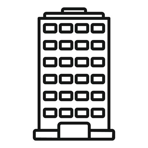 area multistory building icon outline vector exterior area plan