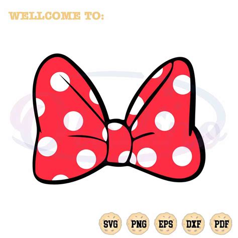 Minnie Mouse Polka Dot Bow Best Design SVG Digital Files