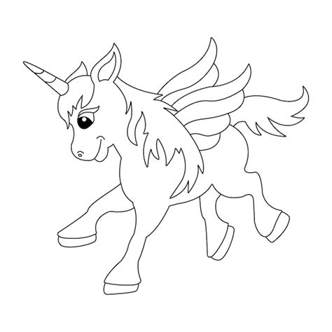 Unicorn Kawaii Coloring Pages