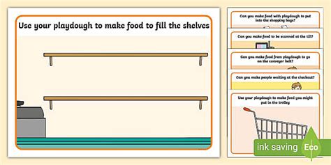 Supermarket Modelling Dough Mat Teacher Made Twinkl