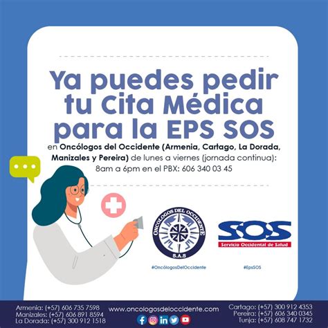 Cita Médica en Oncólogos del Occidente para EPS SOS Oncólogos del