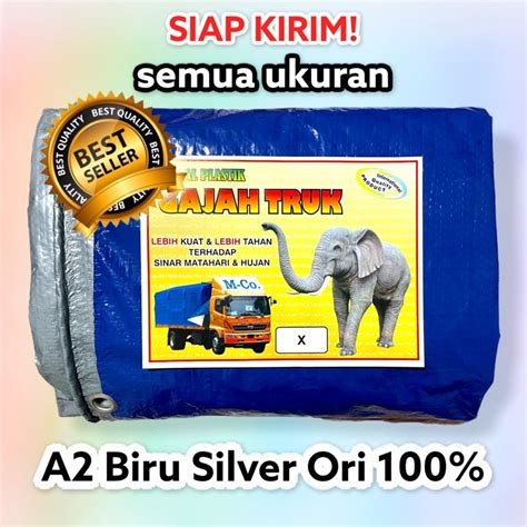 Termurah Terpal Plastik A Cap Gajah Truk Warna Biru Cokelat Silver