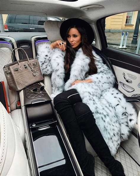 Fur Photo Girls Fur Coat Fur Fashion Woman In Car